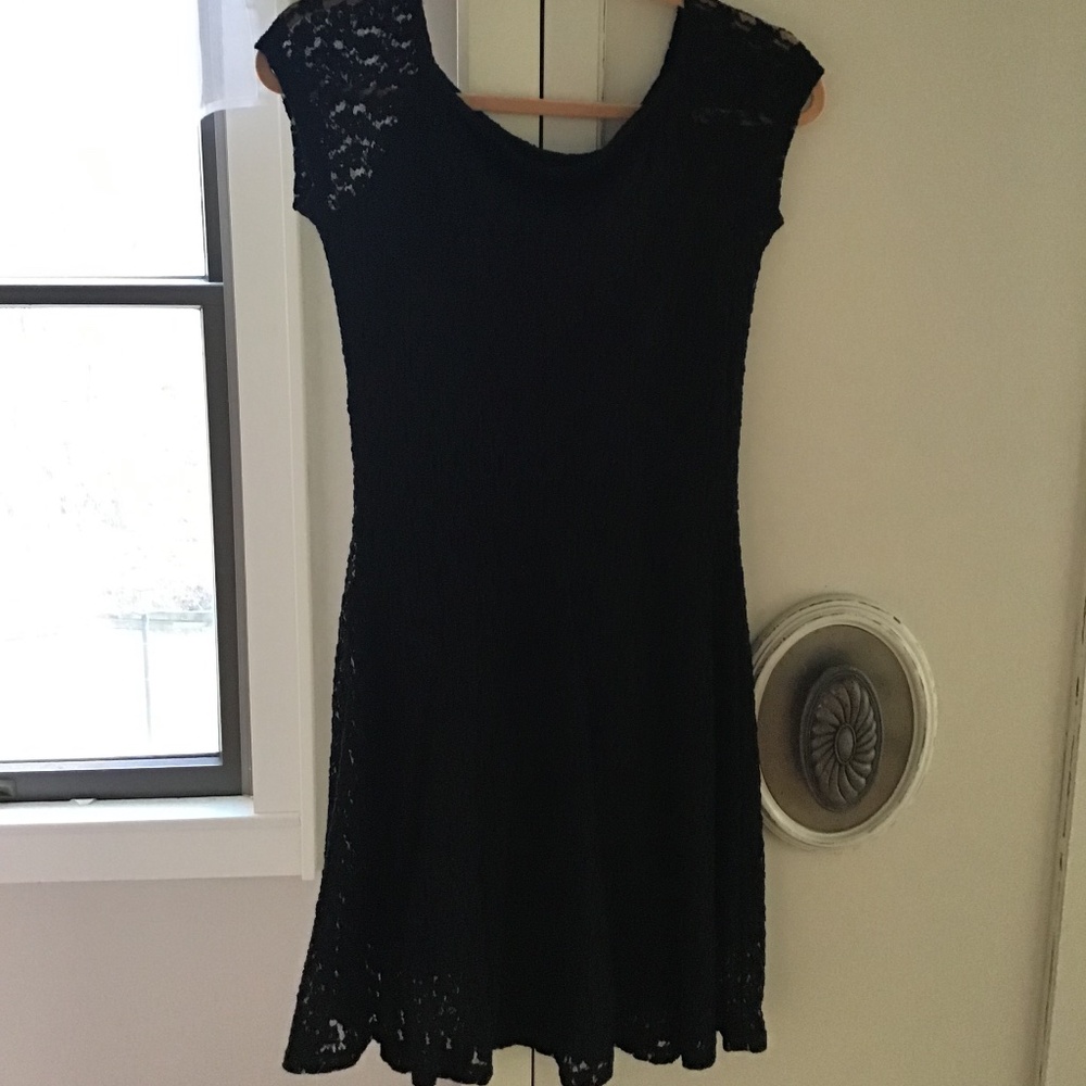 Victoria’s Secret Black A line Cap sleeve Black Dress Size S/P, Color Black